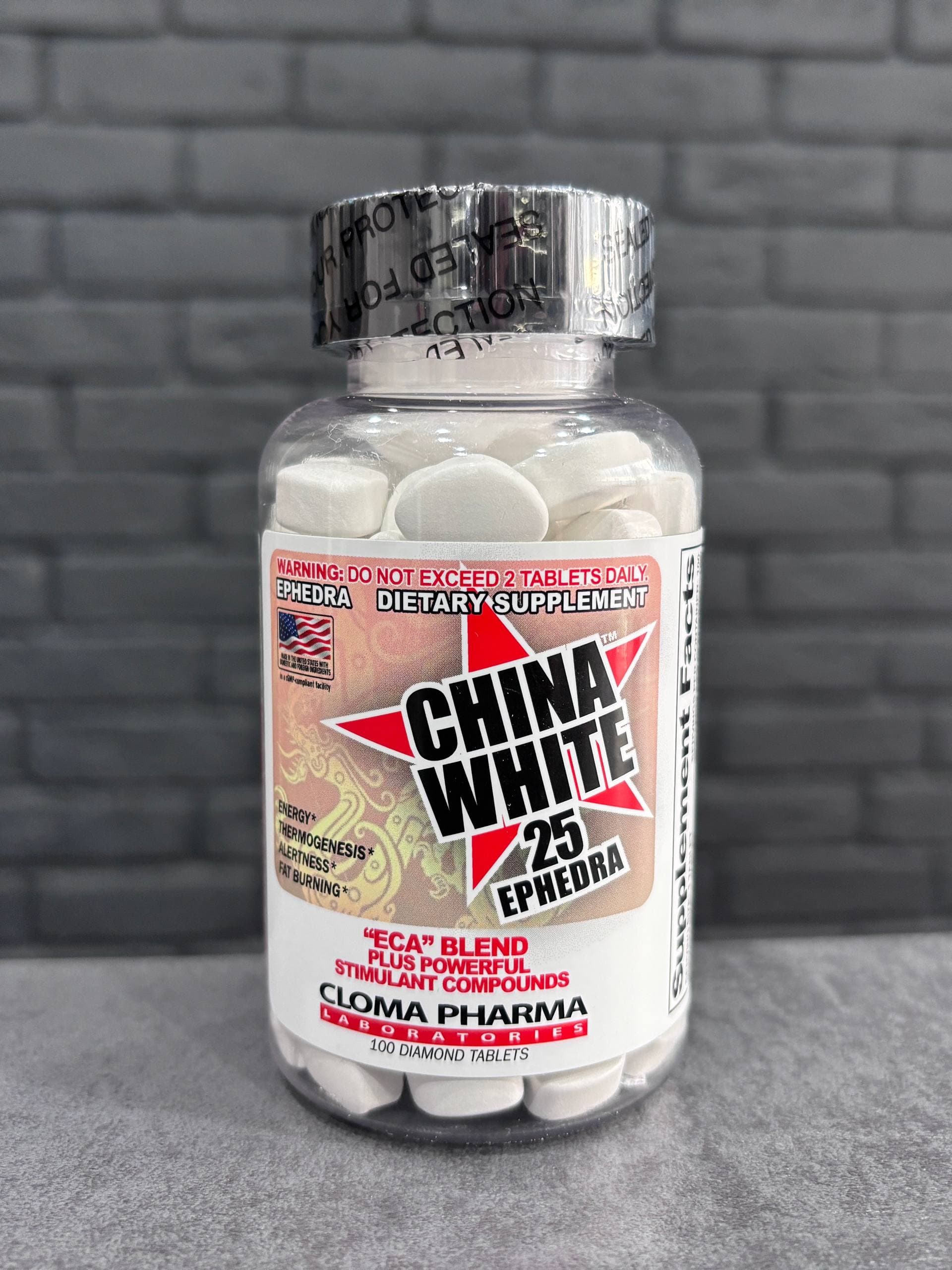 China White 25 Ephedra (Cloma Pharma) 100 tab